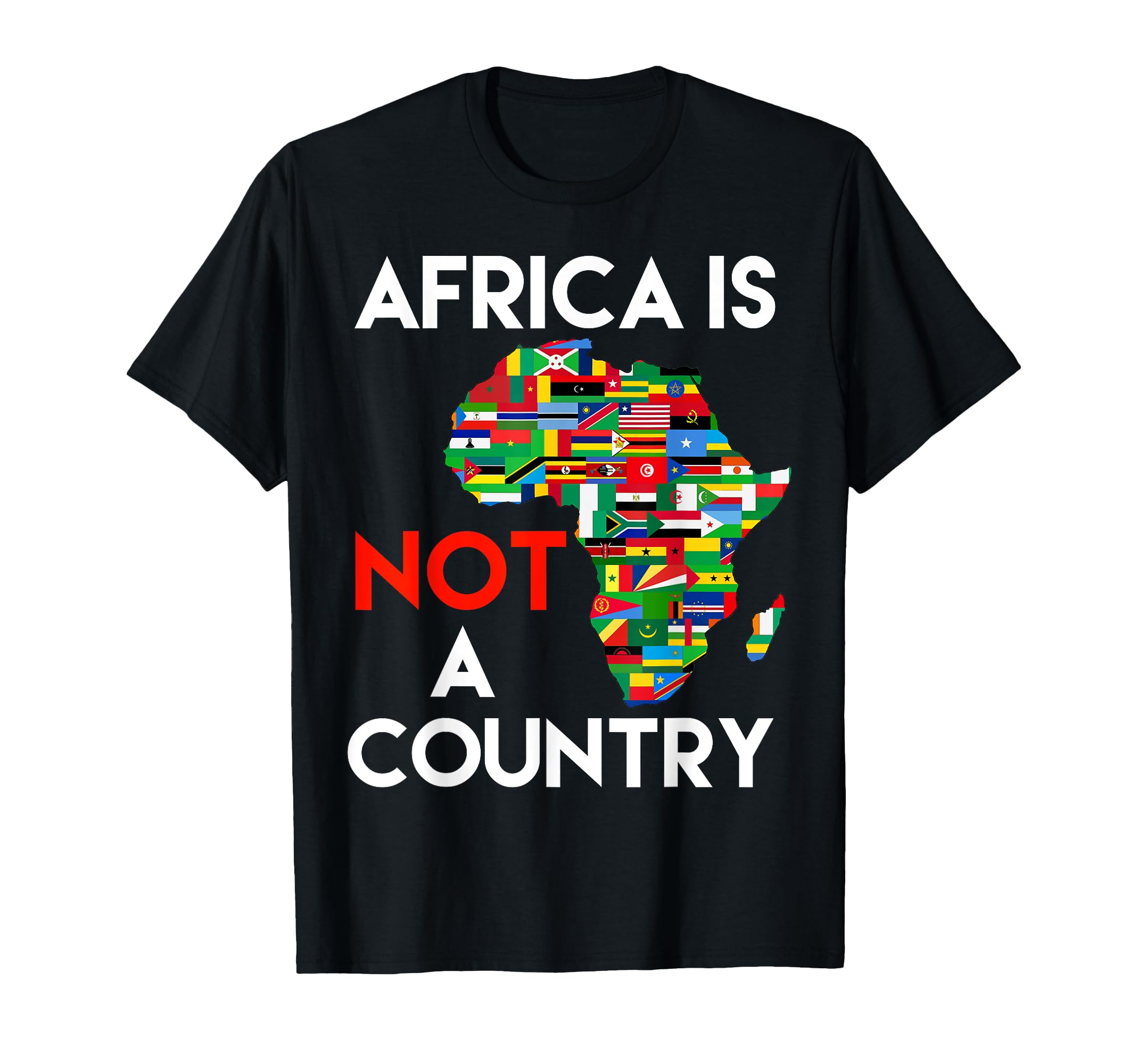 Maglietta Uomo 'Africa Il Continente Nero' - Nero, Taglia XL, Cotone, Fruit Of The Loom