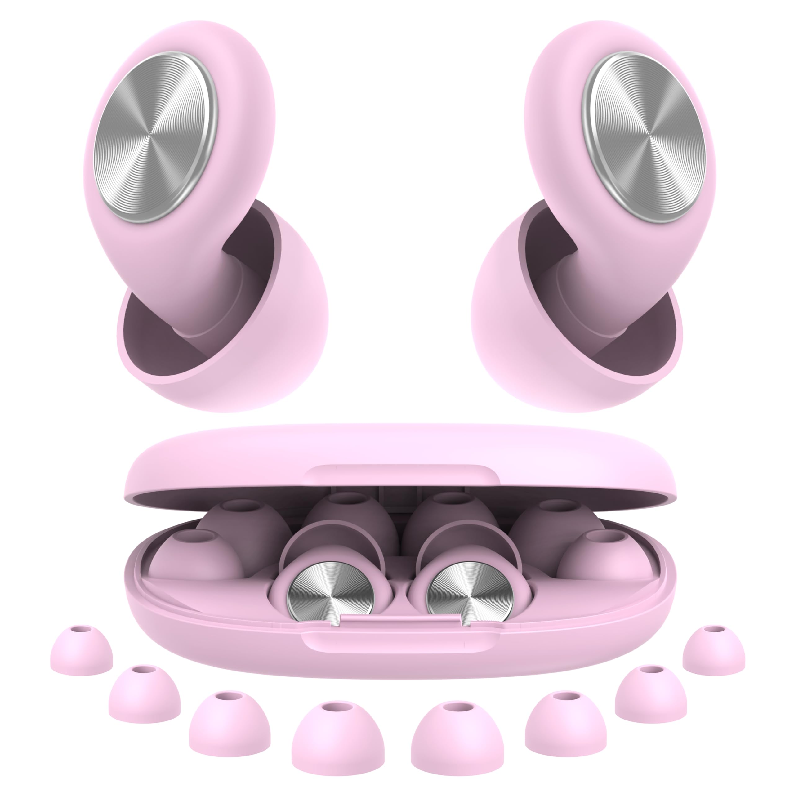 Tapones para los oídos para dormir, 45 dB, reutilizables, color rosa