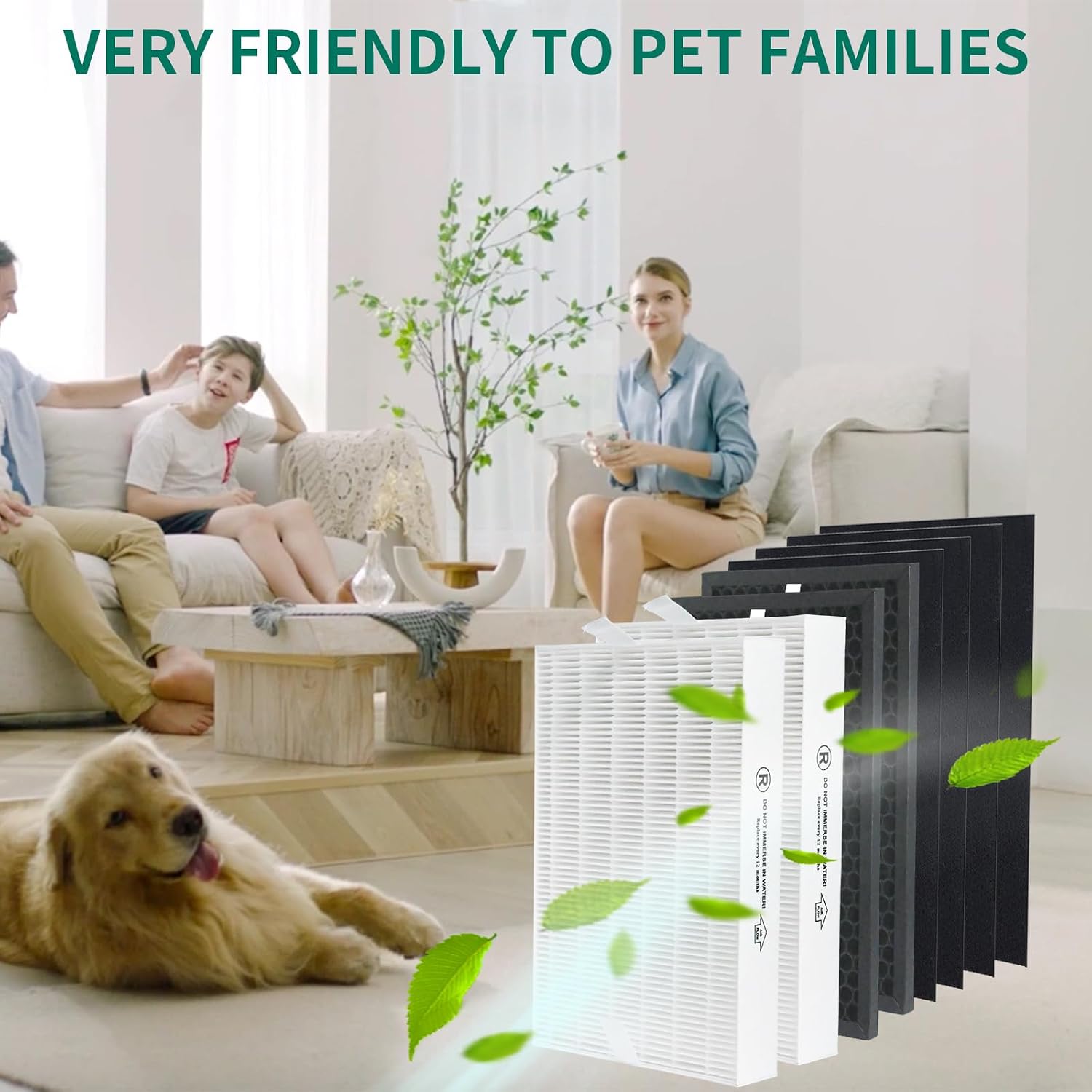 HPA5100B True HEPA Replacement Filter Kit for Honeywell HPA5100B, HPA5150, HPA3100 Air Purifiers - Includes 2 HEPA + 2 Carbon + 4 Pre-Filters (Replaces HRF-R1, HRFSC1, HRF-A100)