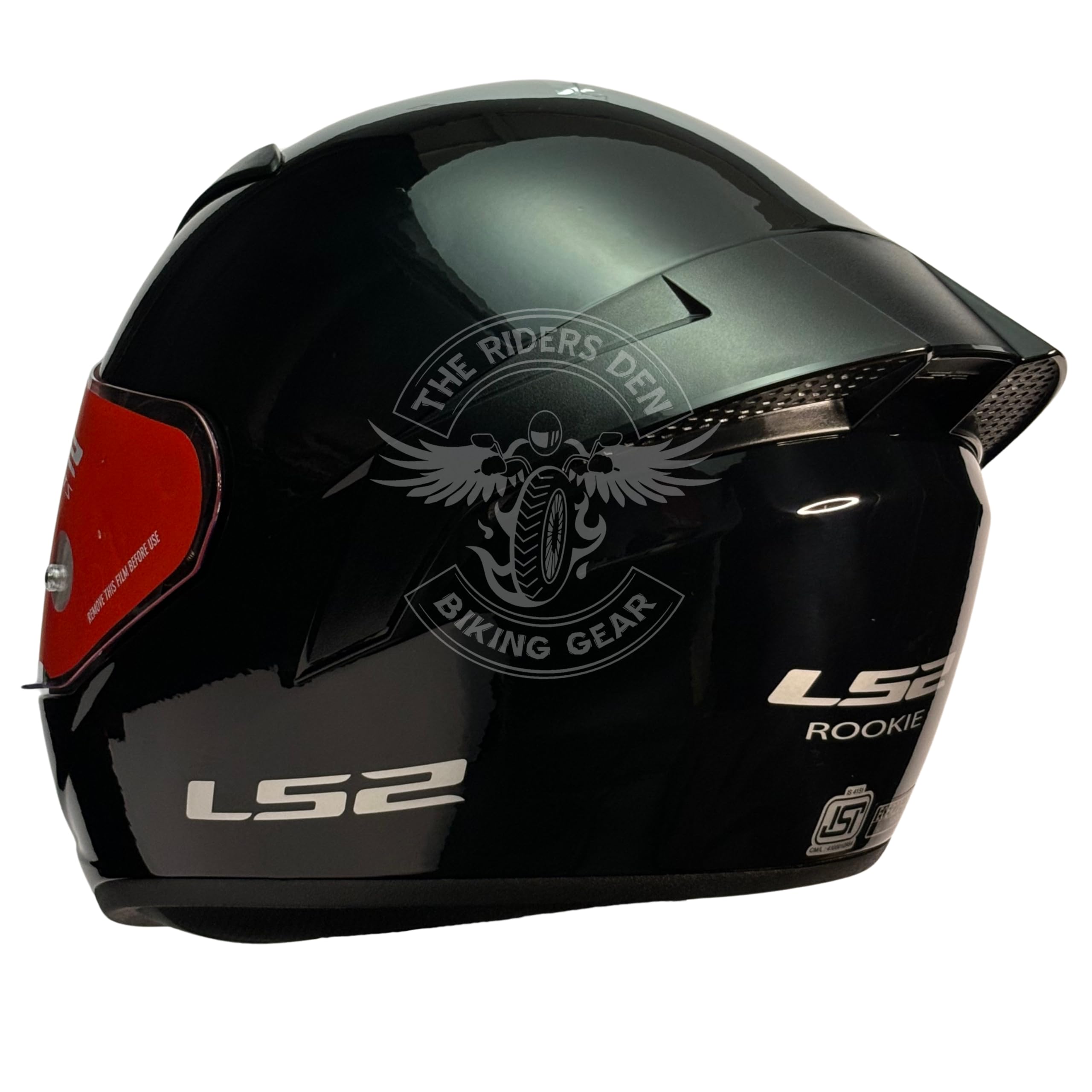 LS2 Helmets - FF352 Rookie - Solid - Gloss Black | Single Clear Visor | Sharp 4 Star Rated | ECE and ISI Certified | Full Face Helmet | with Anti Fog Lens | Large