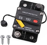 Vista 19 de E9 50 Amp Disyuntor con diseño de interruptor empotrado Protección IP67 impermeable DC 12V-72V 50A Reinicio manual UL montaje en superficie