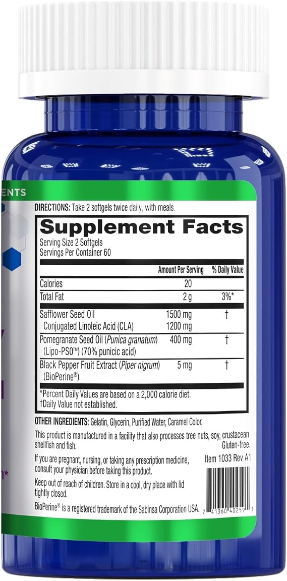 BioTrust BellyTrim XP Advanced CLA Toning Supplement, Conjugated Linoleic Acid (60 Servings)