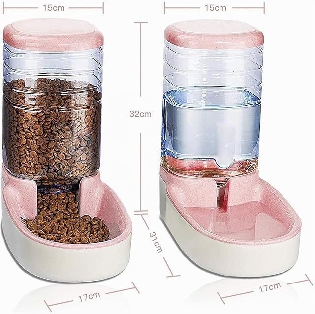 Foto 4 de 5 de Edipets, Dispensador para Gatos y Perros, Comida y Agua, Pack 2 Unidades, Automático, 3.8 L c/u, Comedero