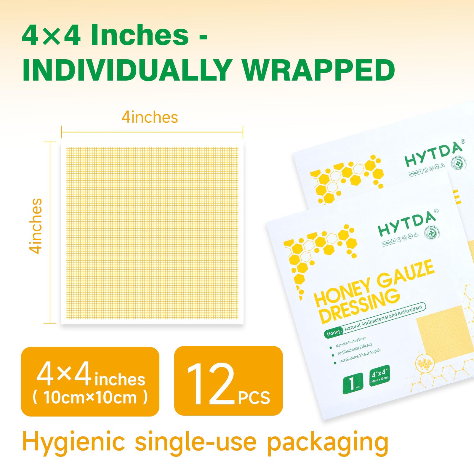 Manuka Honey Gauze Dressings - 12 Pack -3