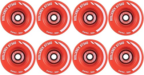 Miniatura 9 de ST360 92A - Ruedas para patines de ruedas de 2.126 in x 1.260 in (paquete de 8 con rodamientos, espaciadores y arandelas) (opciones de color), para