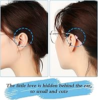 Vista 3 de 15 pares de ganchos para las orejas de gafas, antideslizantes, con forma de corazón, para sujetar las patillas de las gafas, para lentes de sol
