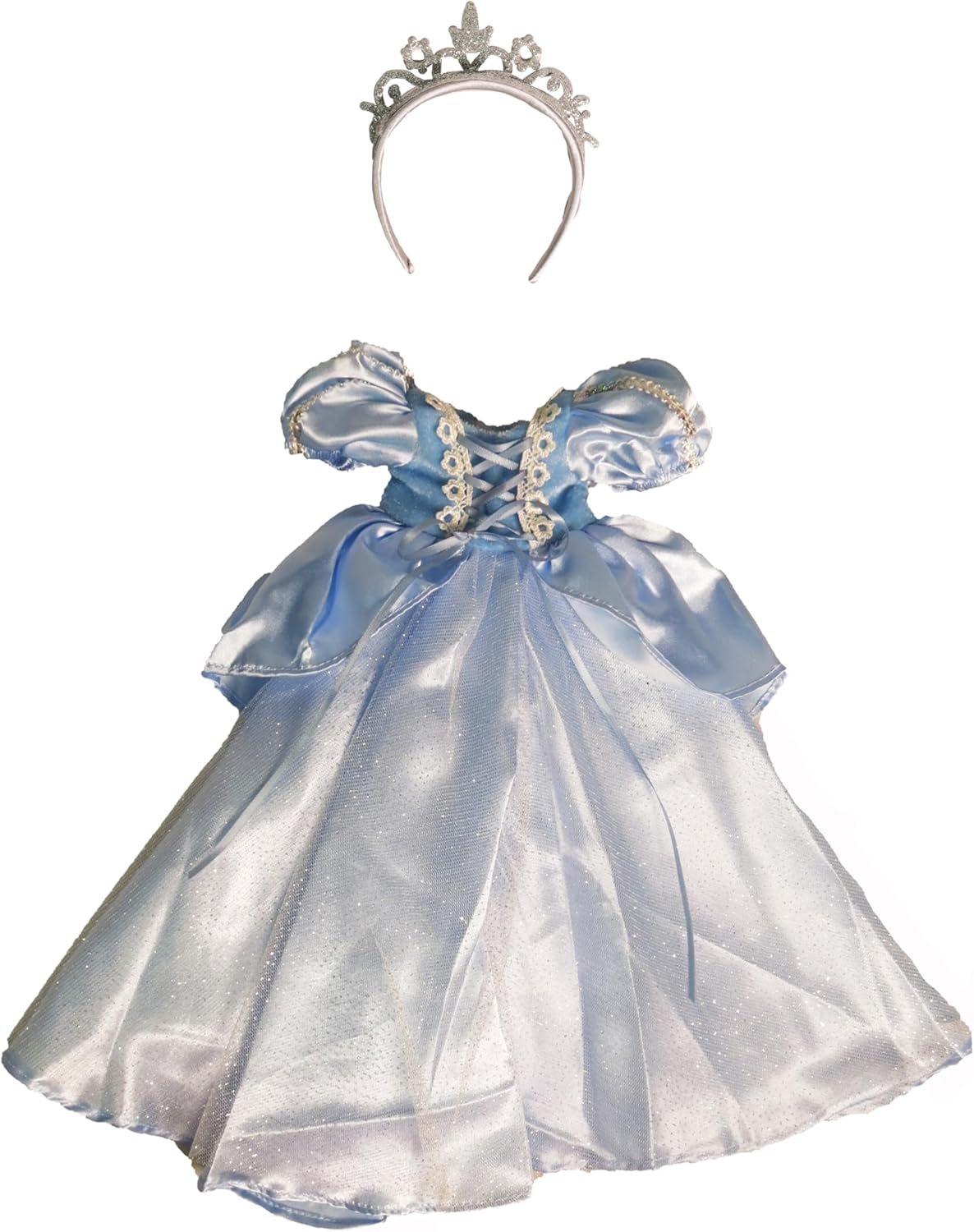 Blue Princess Dress with Tiara for 14-Inch Dolls | Premium Quality & Trendy Design | Dolls Clothes