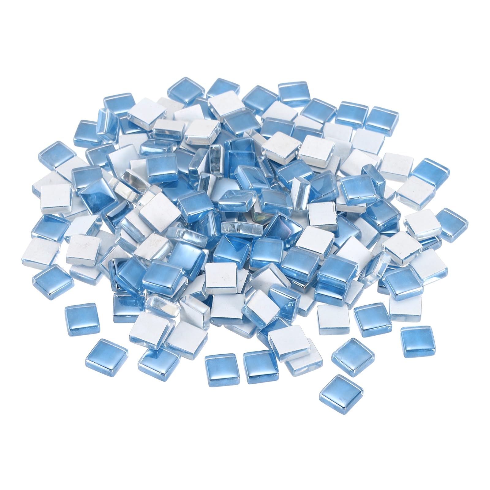 sourcing map Mosaic Tiles, 1 x 1cm Micro Glass Tiny Mini Mosaic Tile DIY Hobbies Handmade Crystal Free Stone Craft Material Creativity (AB Cobalt Blue Pack of 110)