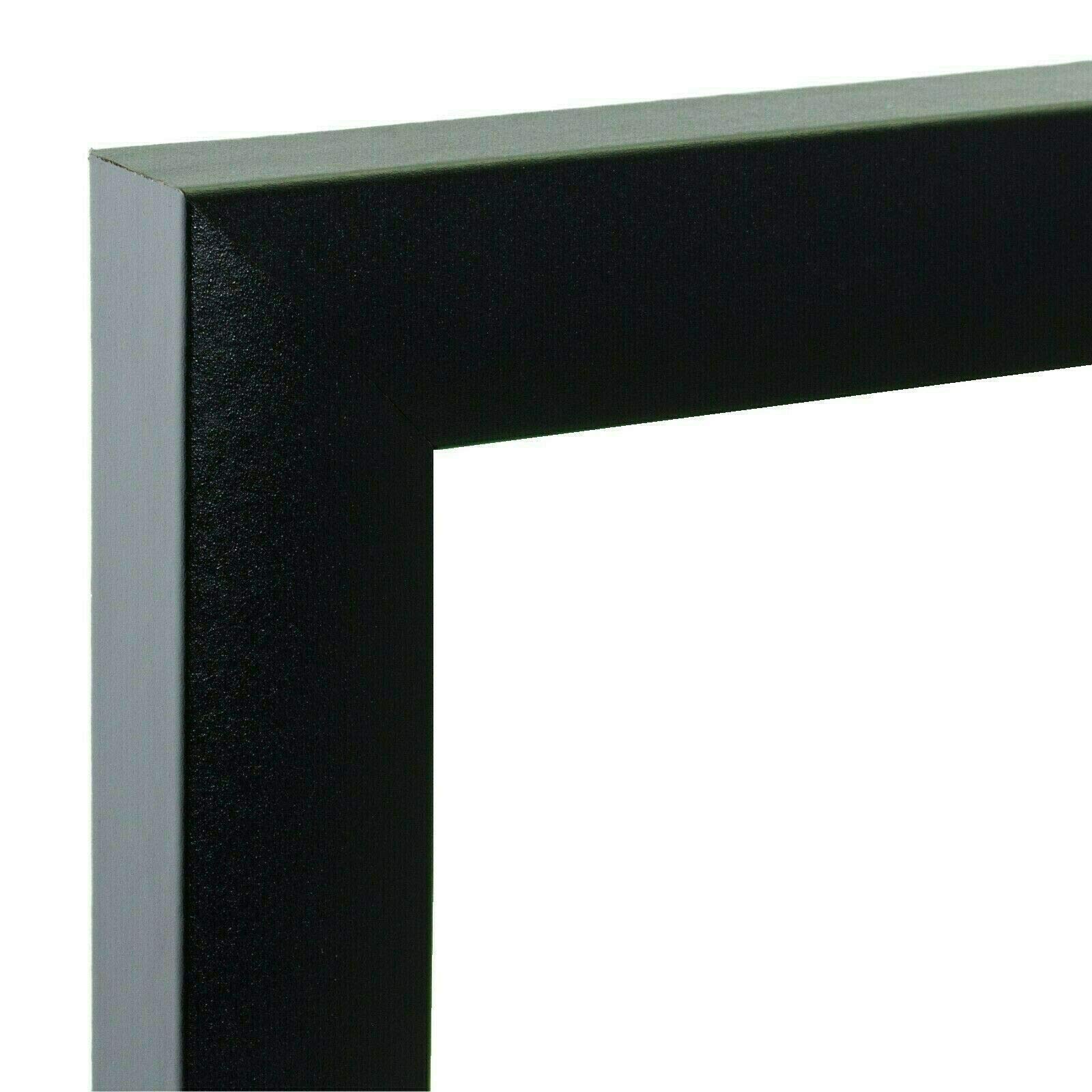 US Art Frames 14x17 Black 1 Inch Flat MDF Wood Composite, Wall Decor Picture or Poster Frame