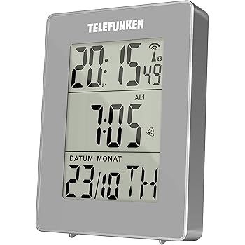 Amazon De Telefunken Fud 30 S W Wecker Funkwecker Digital Funkuhr Dcf Lcd Multifunktion