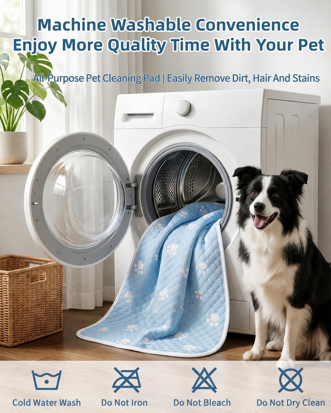 BWX Cooling Mat for Dogs - Easy Clean & Fold Cool Mat for Dogs, Chew Resistant Dog Cooling Pad with Non-Slip Bottom & Chill Soothing Fabric (L/28’‘×40’‘)