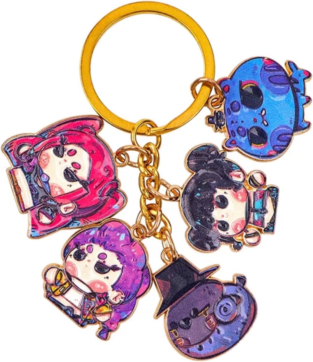 Derpy Tiger Sussie Korean Pop Cartoon Anime Demon Hunters Movie Music Group Team Mira Rumi Zoey Charm Charms Keychain KeyRing Key Chain Ring