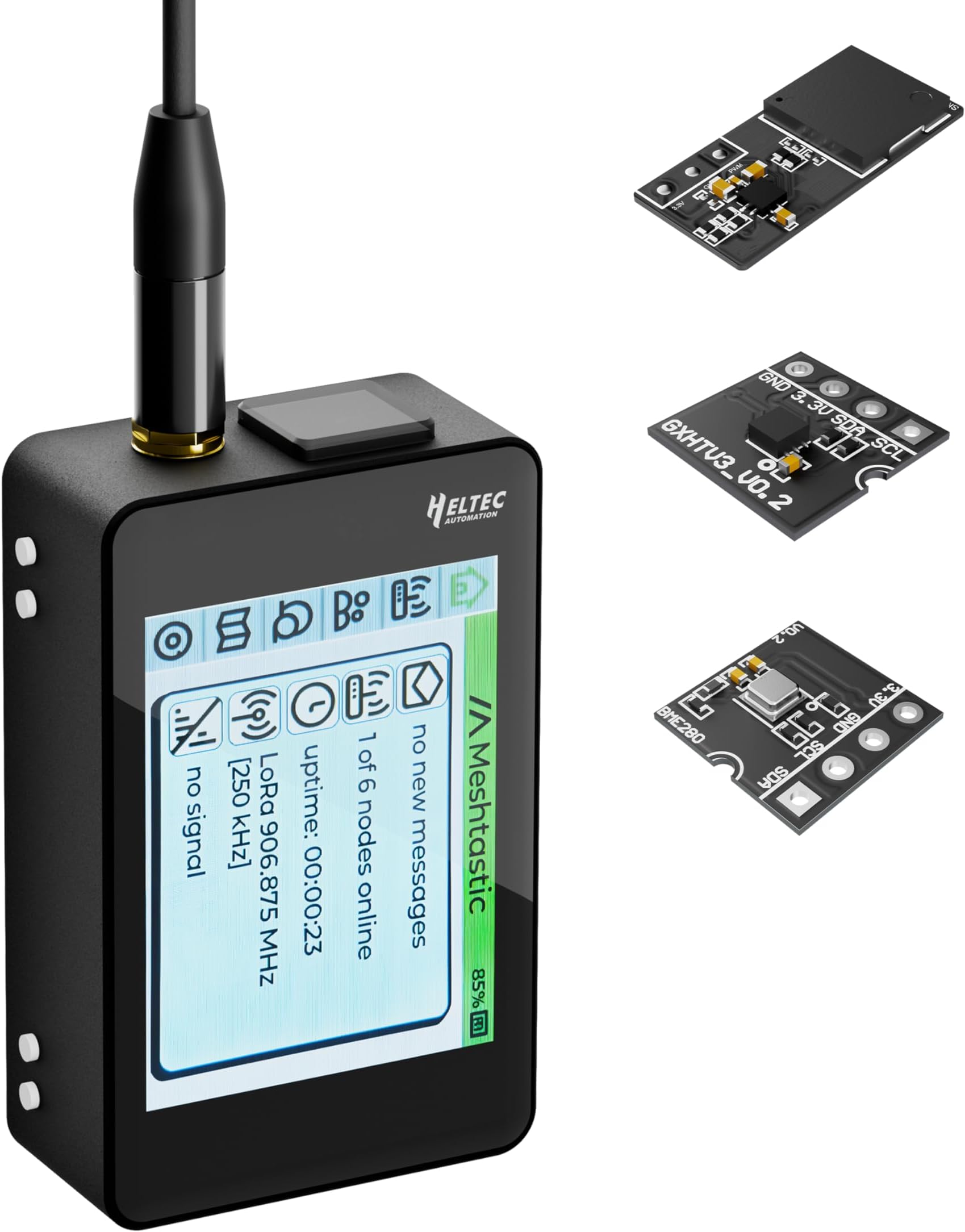 Heltec ESP32 LoRa V4 Development Board Touch Screen Kit with BME280 GXHTV3 Buzzer Complete Sensor Suite ESP32 S3 SX1262 All in One for Meshtastic Environmental Monitoring Kit for Node IoT Wireless