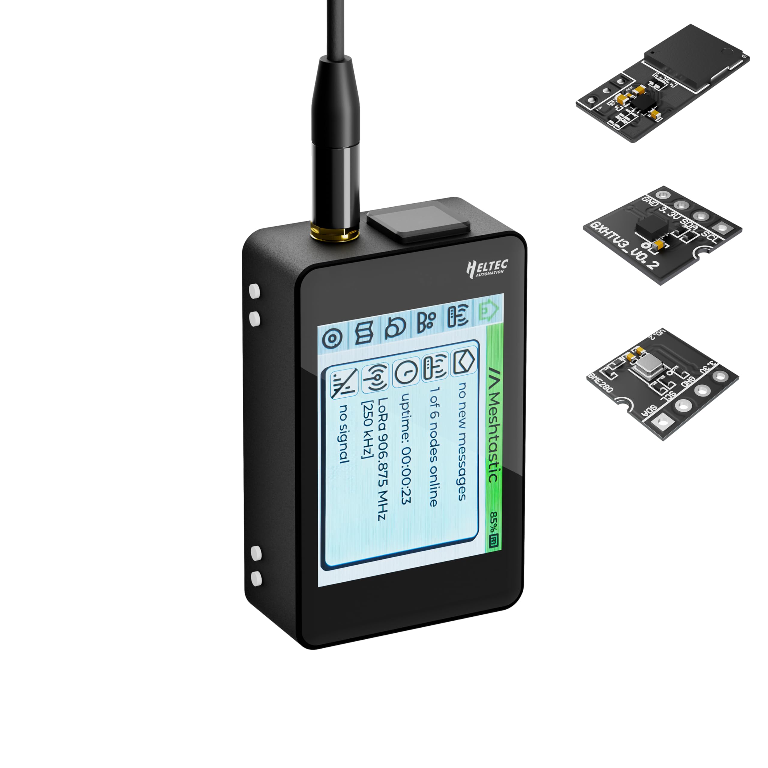 Heltec ESP32 LoRa V4 Development Board Touch Screen Kit with BME280 GXHTV3 Buzzer Complete Sensor Suite ESP32 S3 SX1262 All in One for Meshtastic Environmental Monitoring Kit for Node IoT Wireless