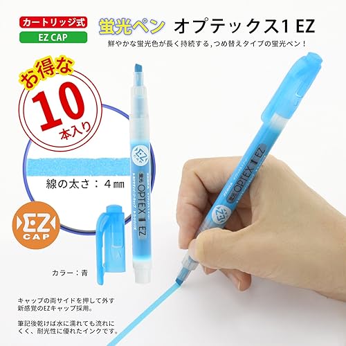 Miniatura 2 de Zebra B-WKS11-BL Resaltador Optex 1 EZ Azul 10 unidades