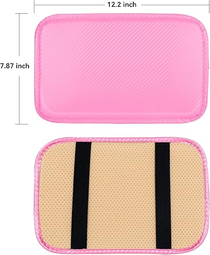 Vista 28 de Amiss Almohadilla de cuero sintético para consola central, protector universal para reposabrazos de automóvil, impermeable, antideslizante, suave