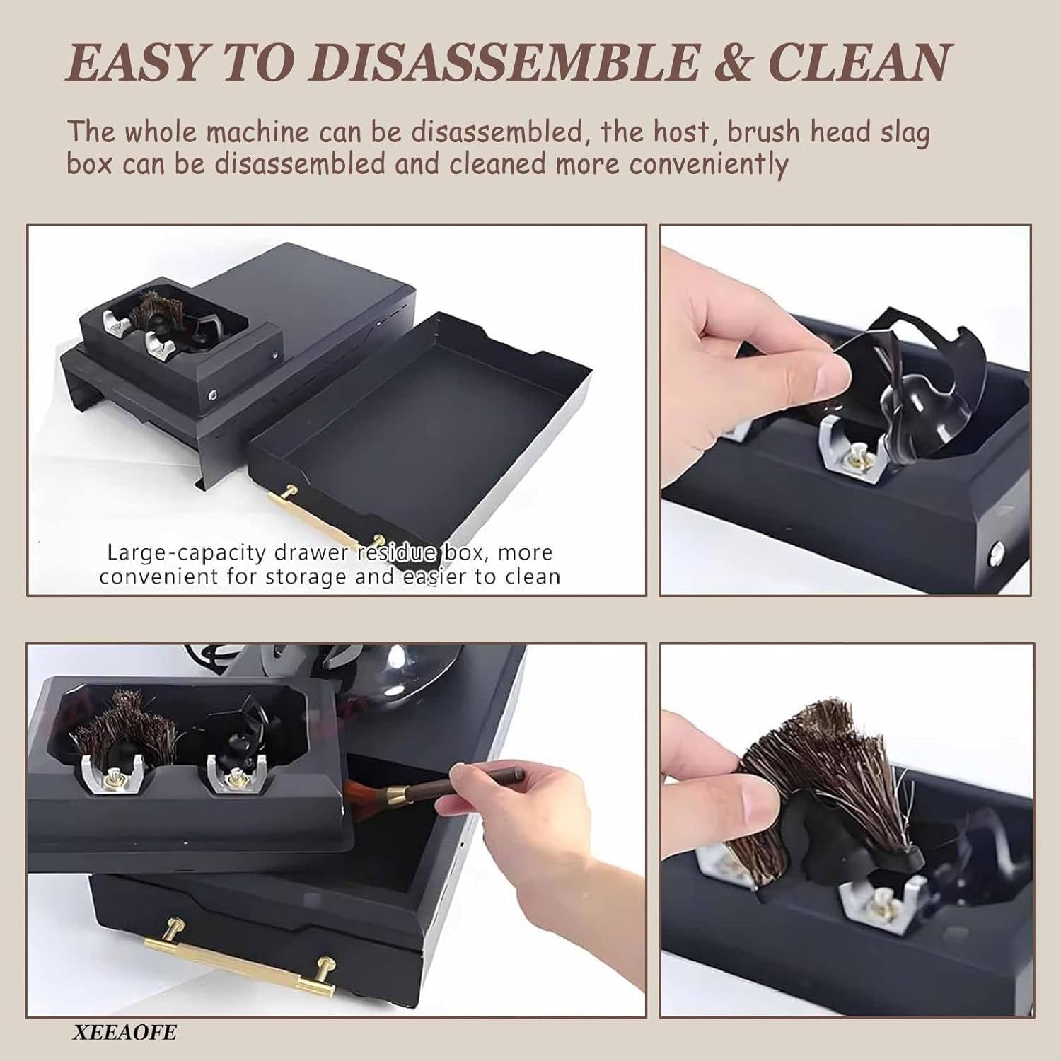 Limpiador Automático De Portafiltros para Cafeteras Espresso Eléctricas De 150 W, Kit De Limpieza De Portafiltros De Café, Contenedor Grande para Posos, para Cafeterías Y Cocinas Domésticas.