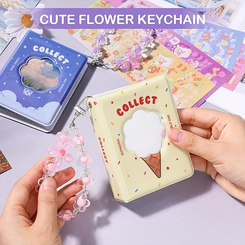 Miniatura 8 de NEWEST 2 juegos de mini álbumes de fotos con flores huecas Kpop para tarjetas fotográficas, carpeta de bricolaje, cubierta lateral para álbum de
