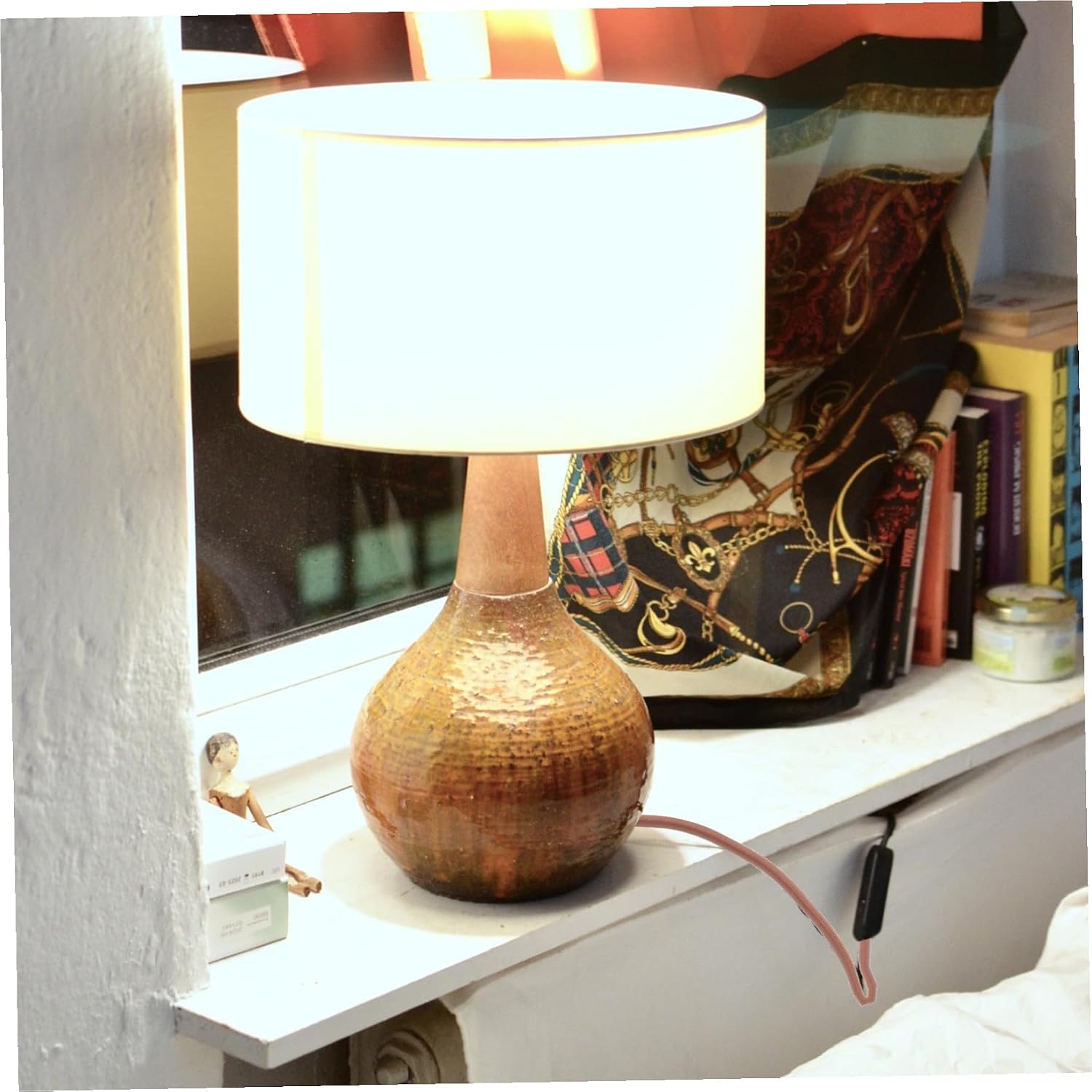 HOMSFOU Hemp Rope Cable Hanging Lamp Accessory Elegant Room Lights for Bedroom