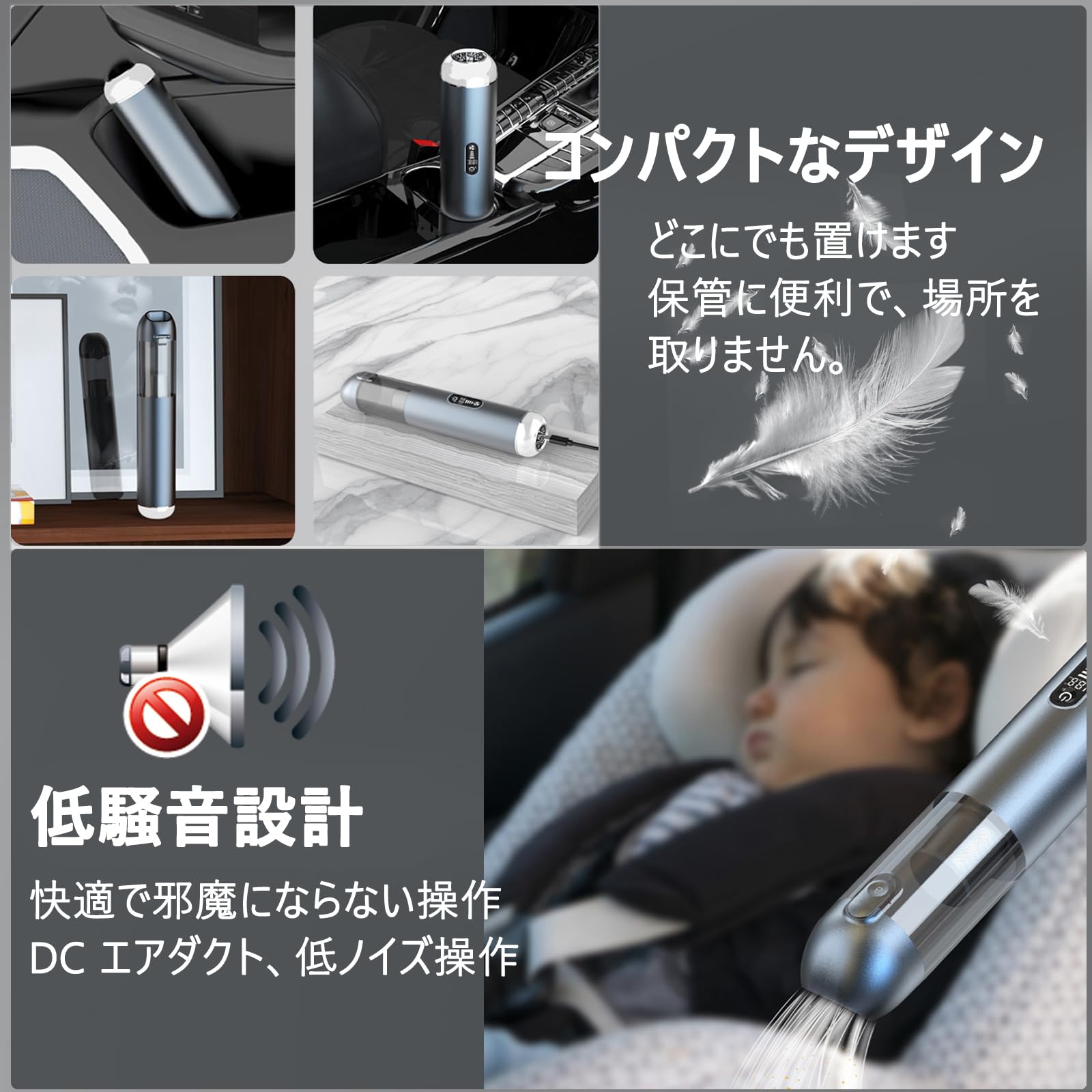 TEZILON ハンディクリーナー 車用掃除機 Amazon | ハンディクリーナー 車用掃除機 ポータブル ハンディ