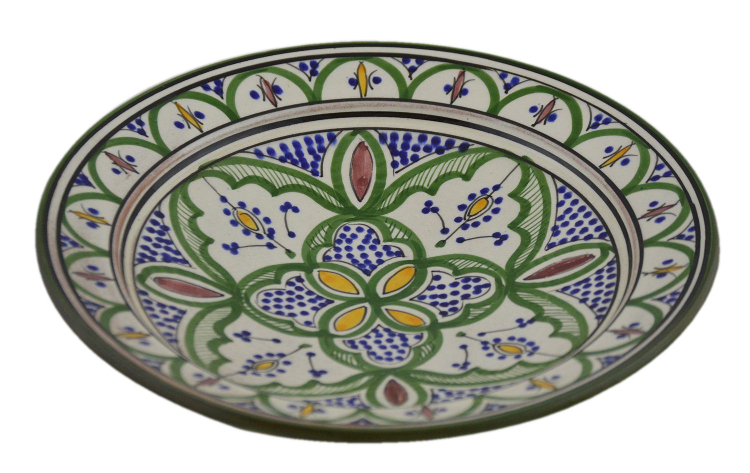 Ceramic Plates Moroccan Safi Serving Plate Large 12 Inches Round