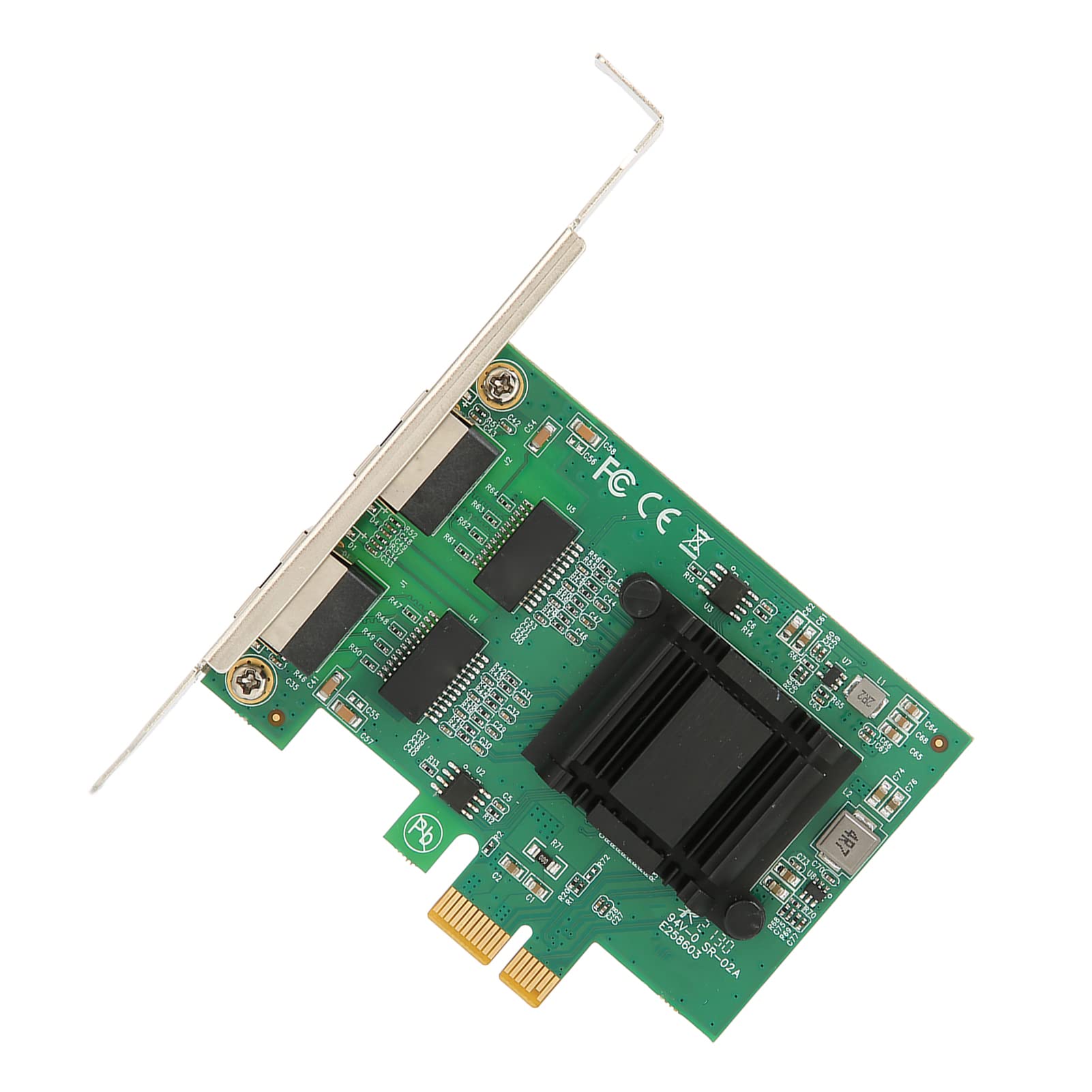 Acouto Karta Sieciowa Dwuportowy Adapter PCIE Gigabit NIC LAN 82751EB Przewodowa Karta Sieciowa Porty RJ45 Mb/s do Standardowej Sieci Wysoka zgodność z IEEE Dodaje gigabitową kartę sieciową