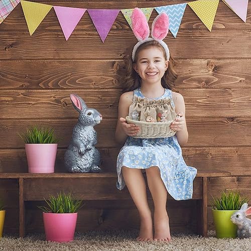 Miniatura 6 de STEFORD Bolsas de regalo con cordón de arpillera de Pascua, 24 bolsas de arpillera de yute de Pascua para dulces para suministros de fiesta