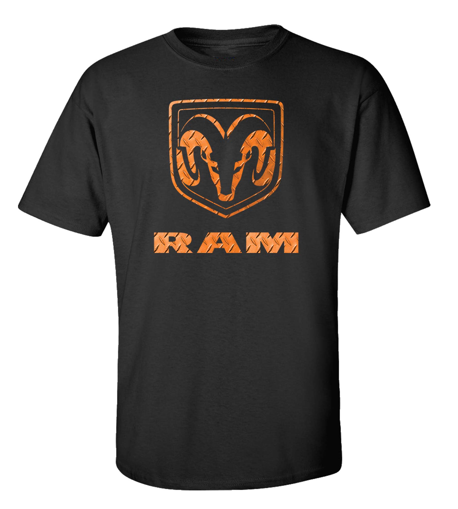 Dodge Ram Trucks Logo Graphic Short Sleeve Adult Tee Shirt Black