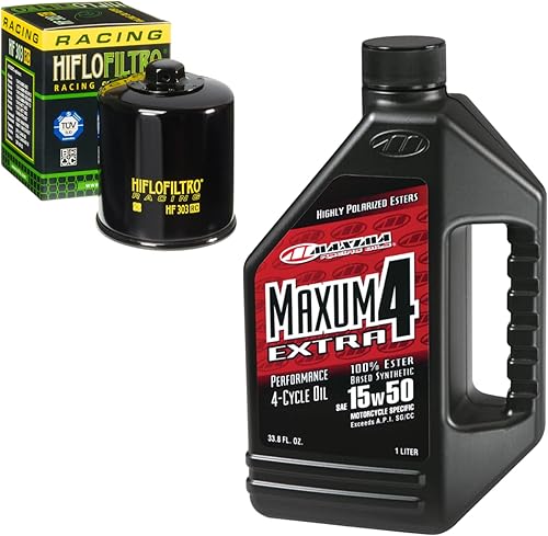 Kit de cambio de aceite para Polaris 2008 Scrambler 500 4X4 sintético 10W-40