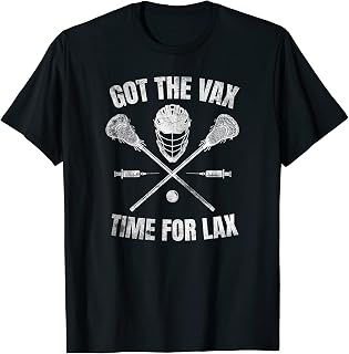 Funny Lacrosse Vaccinated player Lax Lover Vintage Design T-Shirt
