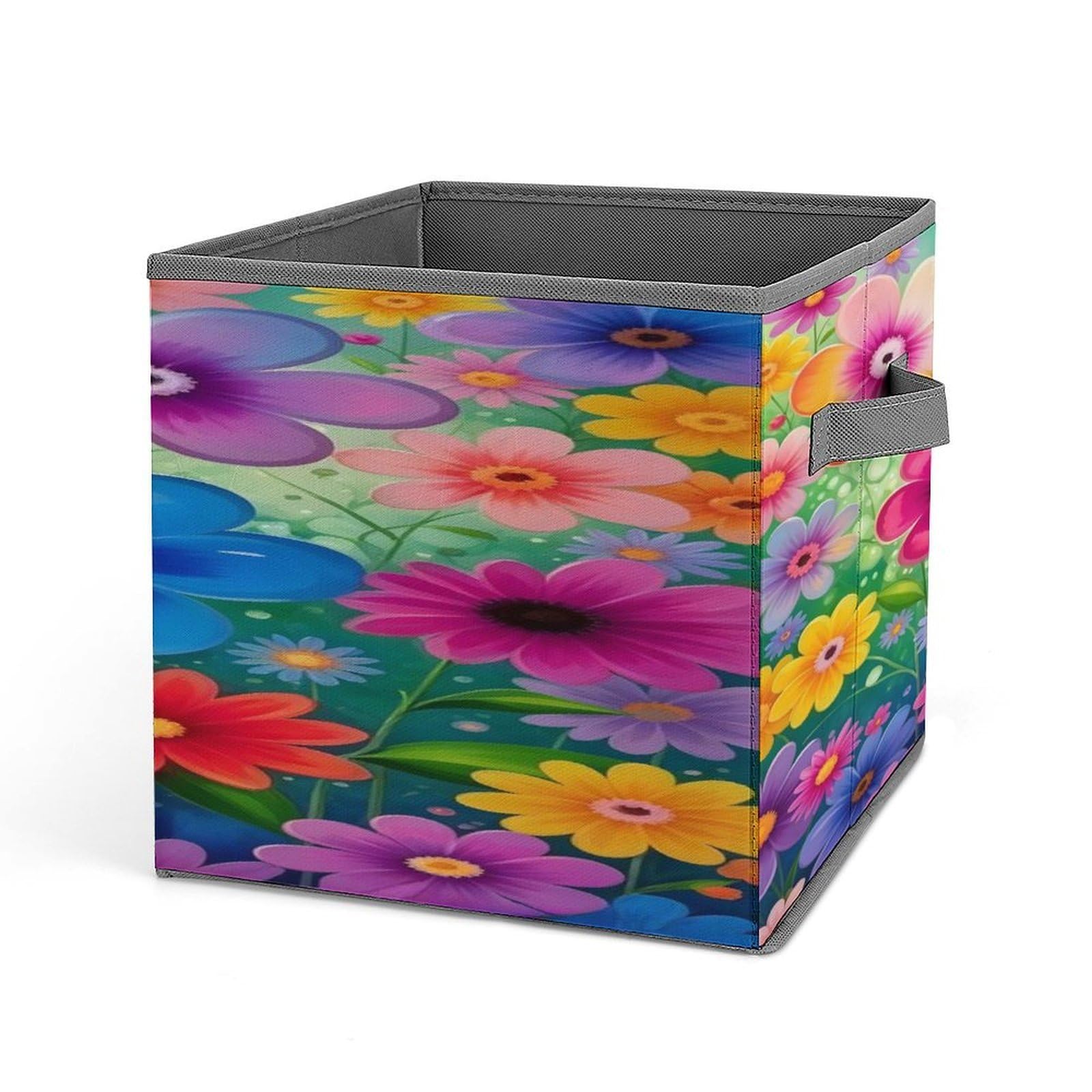 Fekiloot Style Watercolor Floral Storage Bins Storage Baskets