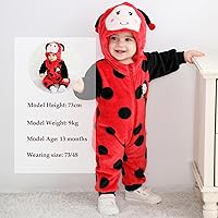Vista 83 de TONWHAR Baby Boy's Girl's Animal Bodysuit Infant And Toddler's Romper Jumpsuit Halloween Costume Partywear Mono marrón