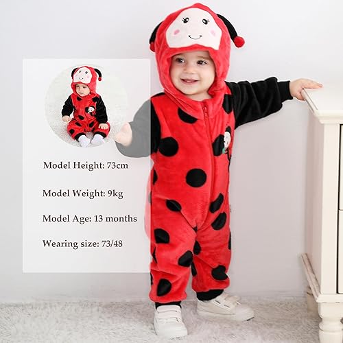 Miniatura 83 de TONWHAR Baby Boy's Girl's Animal Bodysuit Infant And Toddler's Romper Jumpsuit Halloween Costume Partywear Mono marrón