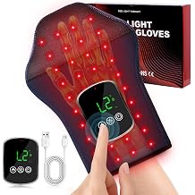 660nm & 850nm, Adjustable Heat 4555C, 5000mAh Rechargeable for Hand & Finger Relaxation