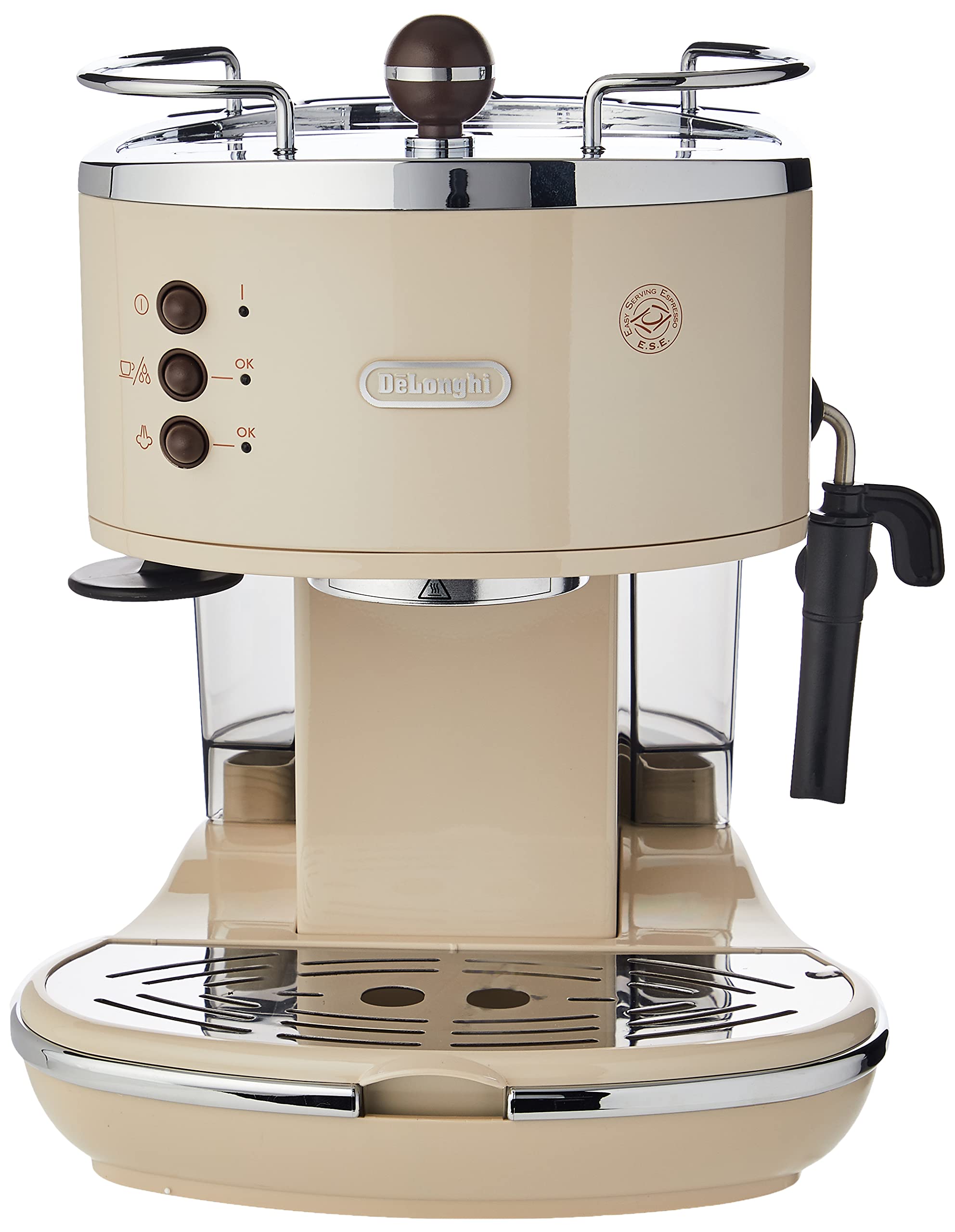 De'Longhi Icona Vintage Ecov 311.BG - Macchina Caffè Espresso E Cappuccino Manuale + Tostapane CTOV 2103.BG, Beige