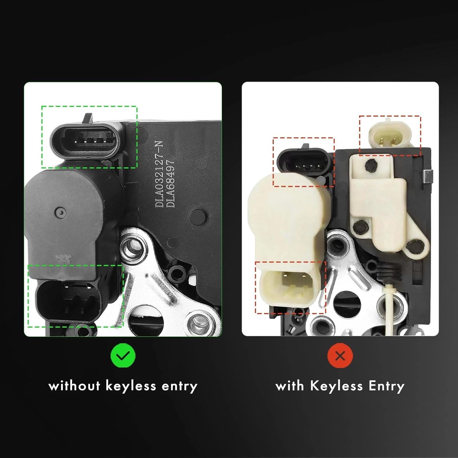 A-Premium Front Driver Door Lock Actuator Compatible with Chevy Silverado 1500 2500 3500 Avalanche Tahoe & GMC Sierra Yukon & Buick Lesabre & Cadillac Escalade & Pontiac Bonneville, w/o Keyless Entry