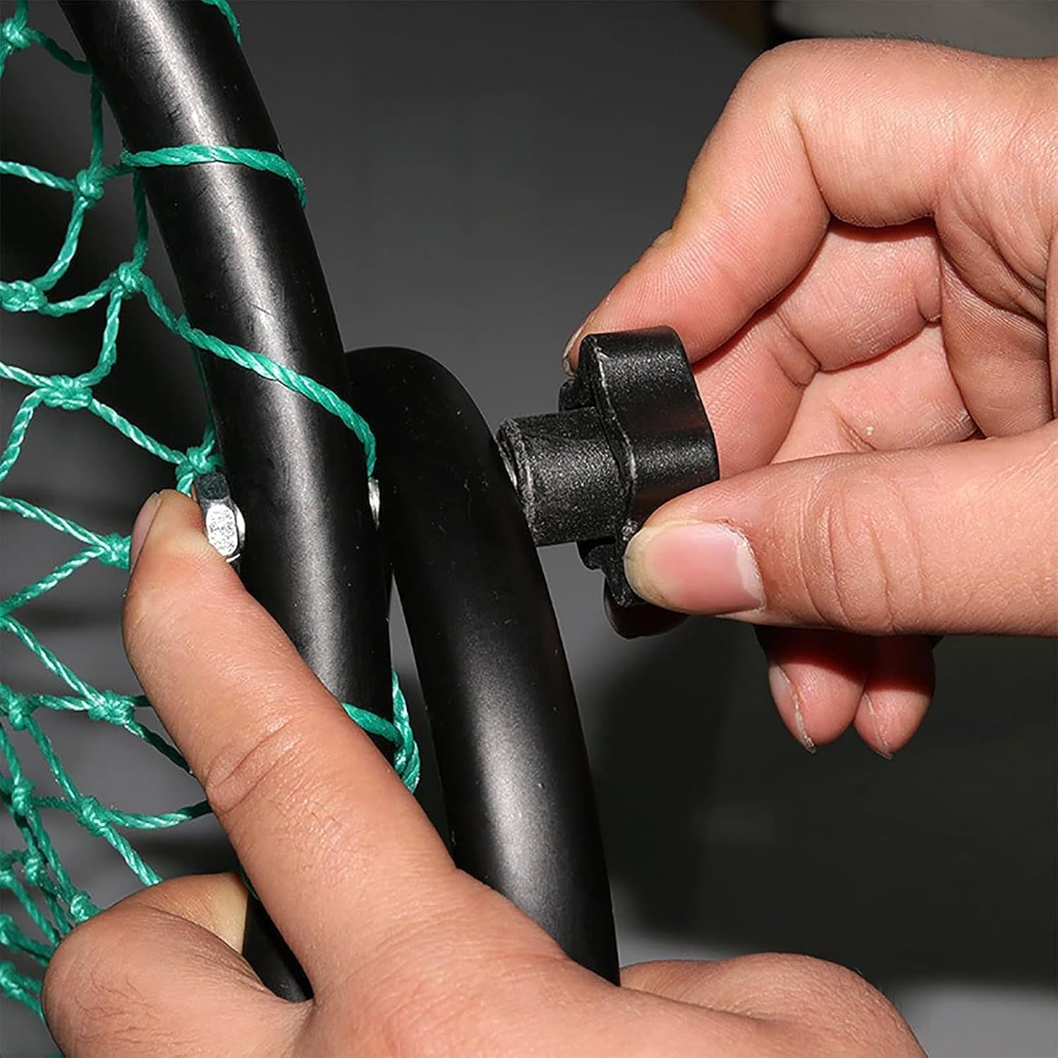 Golf Practice Net, Golf Hitting Chipping Aids with Steel Frame and 4 Foot Pad, Innovative Design and Adjustable Steel Ring Joint Angle, No Tools Required and Easy to Install, for Backyard Practice