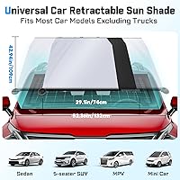 Vista 107 de KUST - Parasol plegable para parabrisas para BMW X1 E84, accesorios 2011 2012 2013 2014 2015, protector de visera de sol ajustable que bloquea