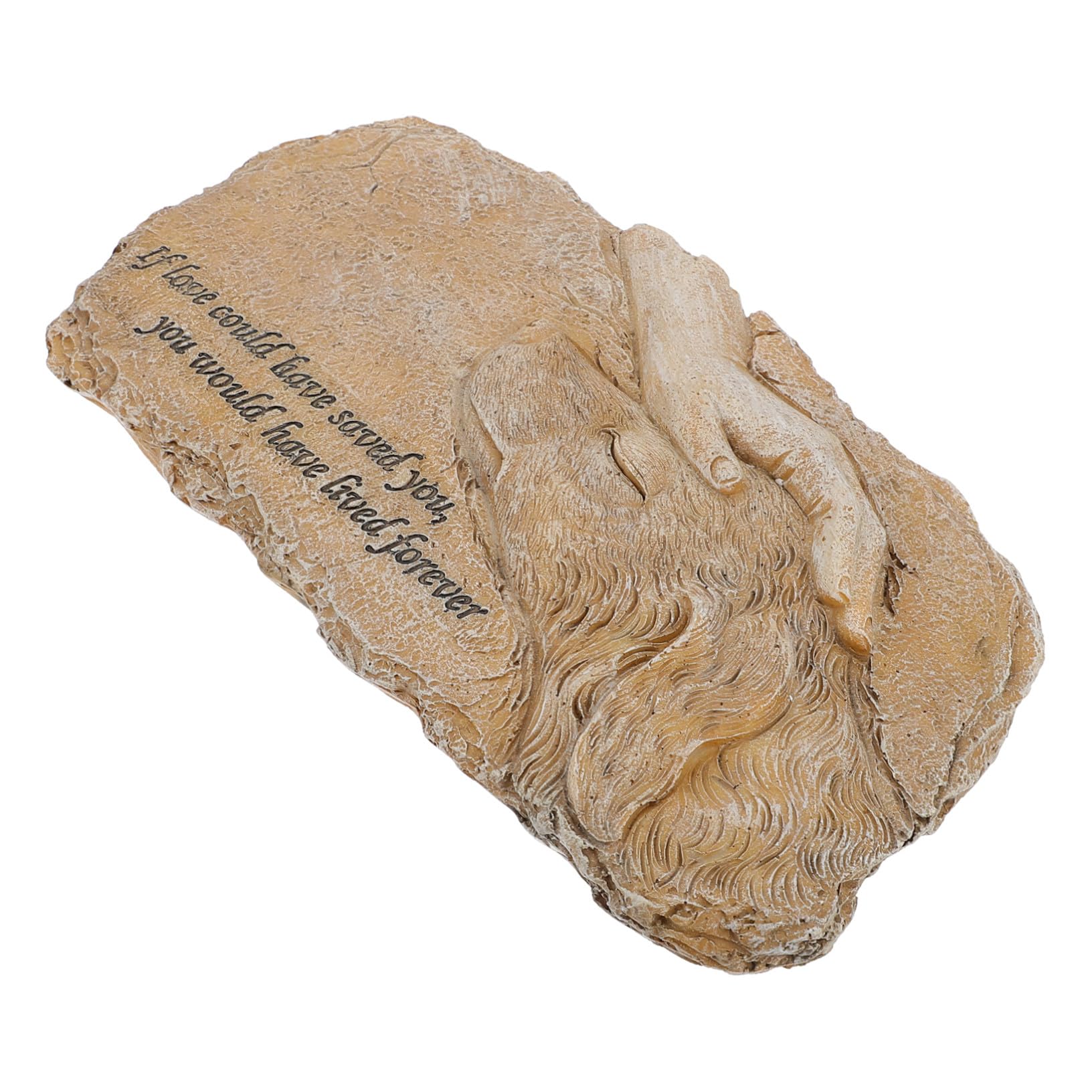 SUPVOX Statua in Resina Commemorativa per Cane e Animali Domestici, Pietra Segnaposto Stabile e Resistente per Luogo di Riposo Definitivo e Decorazione Casa