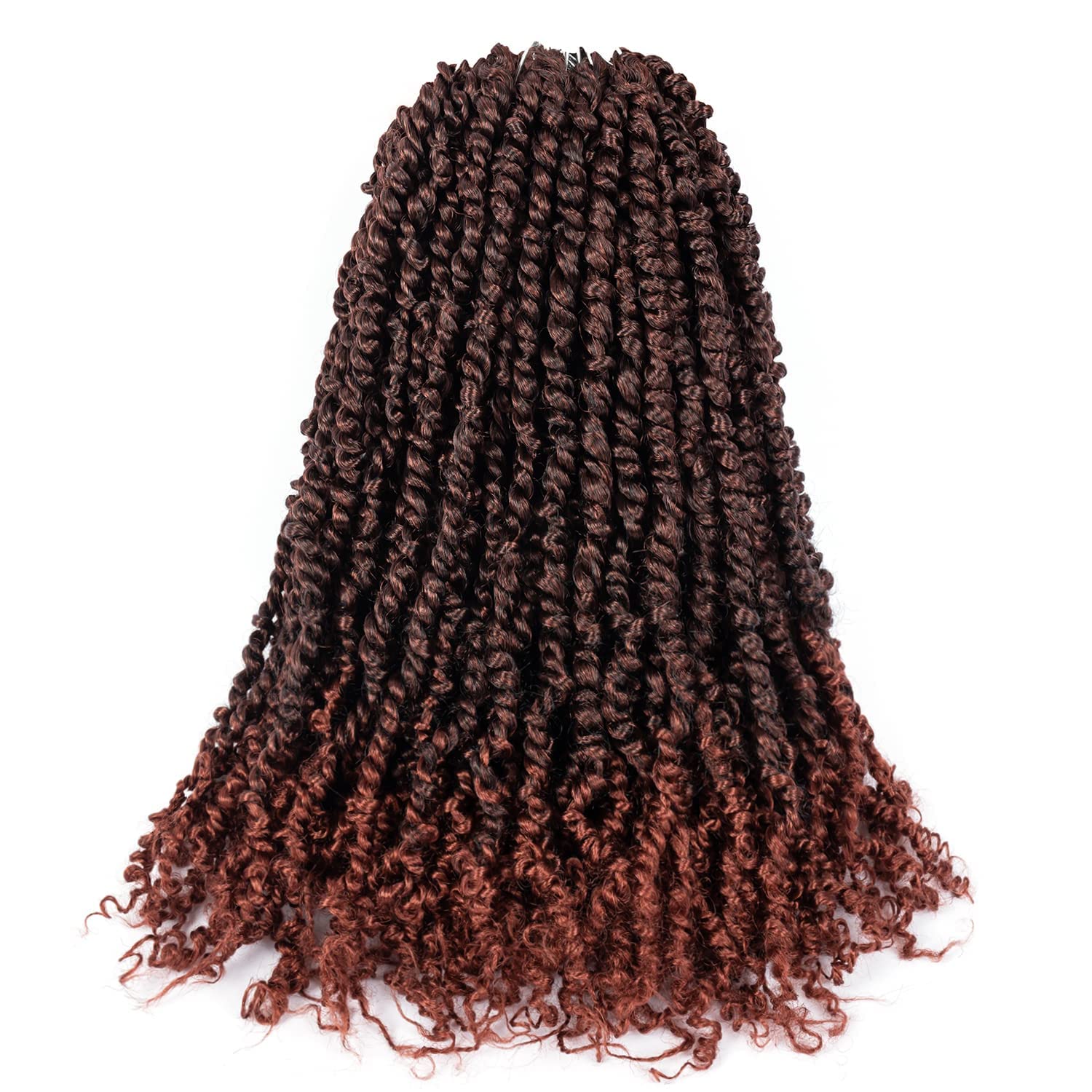 Passion Twist Hair Pretwisted Passion Twist Crochet Hair 18 pouces 8 paquets de cheveux au crochet pré-bouclés YDDM Extension de cheveux au crochet