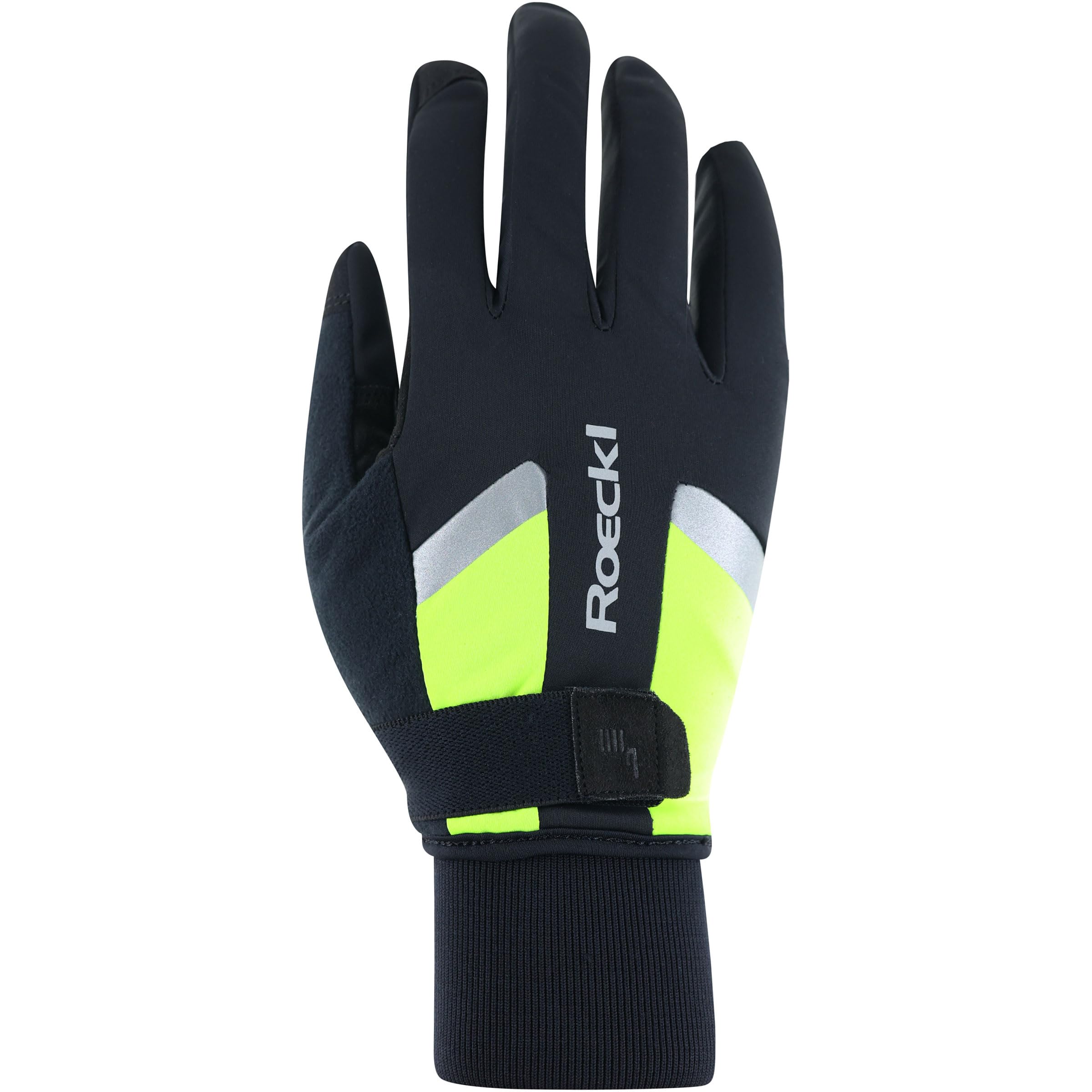 Roeckl Ravensburg 3 Winter Fahrrad Handschuhe lang schwarz/gelb 2026: Größe: 8