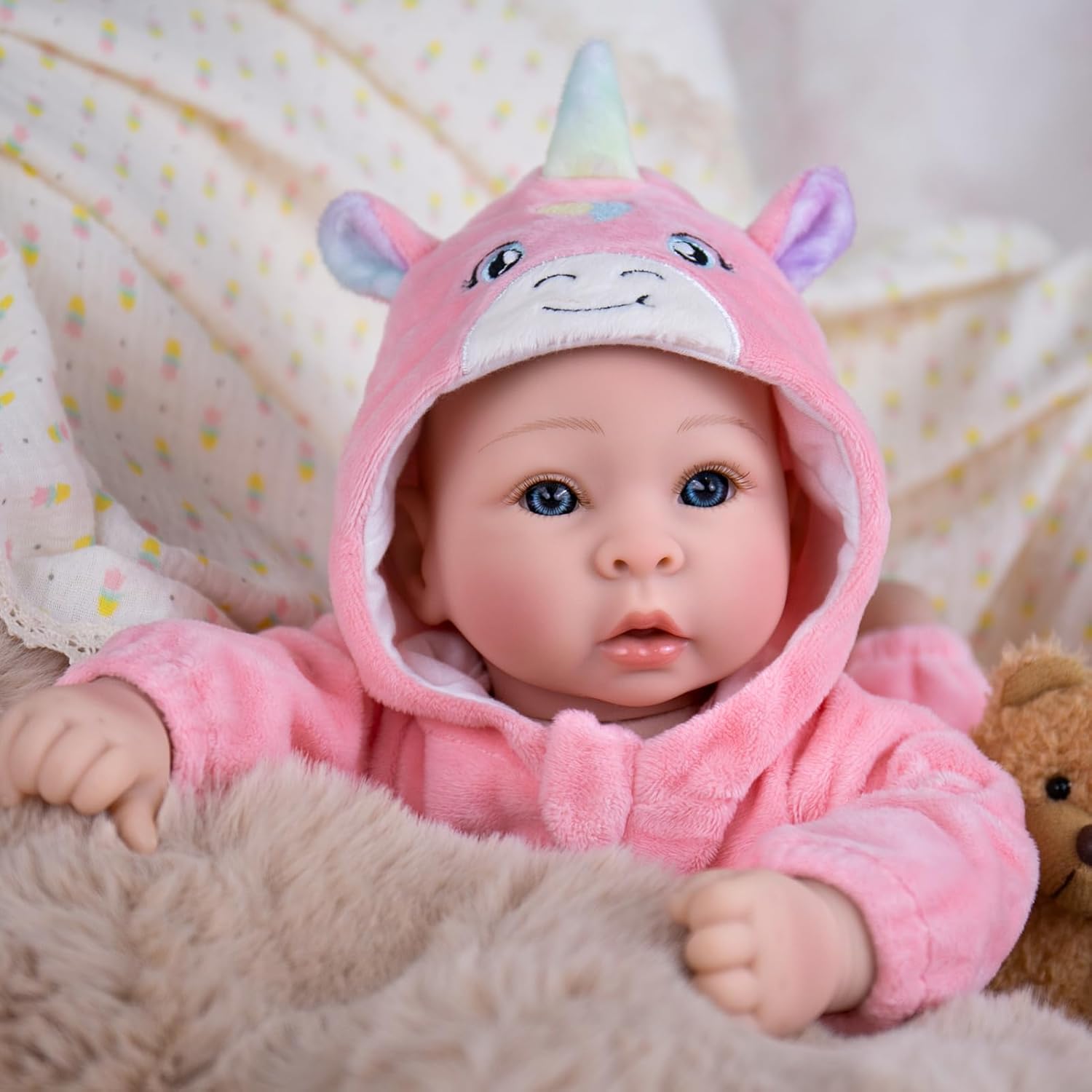 UOFTKIZ Baby Dolls - 17 Inches Real Life Girl Dolls with Soft Body, Gift for Kids 3+, Grandparents, New-Parents