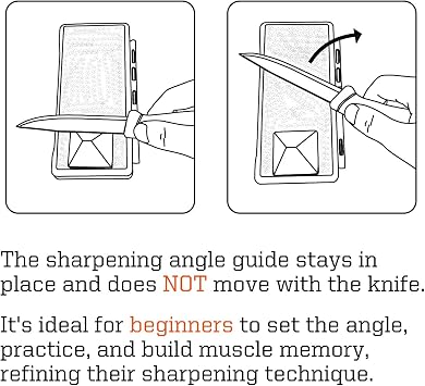 Sharpal 196N Angle Pyramid Whetstone Knife Blade Sharpener Sharpening Stone Angle Guide 2-Pack, 4 Universal Angles-14°, 17°, 20°, 25° | 2-Pack ( Anti-slip Rubber Pad Base+Magnetic Base ), 4 Universal Angles-14°, 17°, 20°, 25°