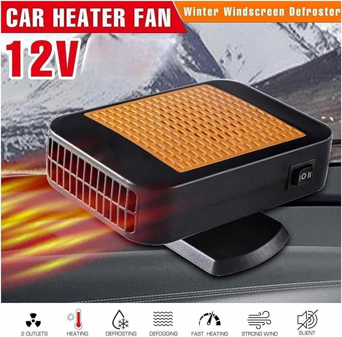 Calefactor Eléctrico Portátil 12V 200W para Auto miniatura 3