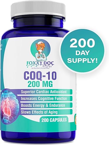 Miniatura 2 de CoQ10 - Co-enzima Q10-200 mg - Excelente valor - 200 cápsulas - Absorción rápida - Veg. Caps - Sin OMG - Ubiquinona - Suplemento de energía celular