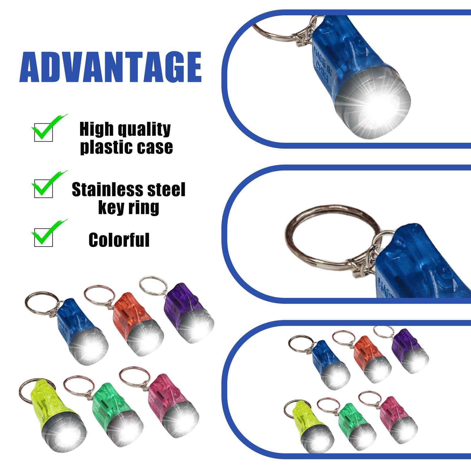 Set 24 Mini Torce LED Portachiavi - Lampadine Tascabili Per Emergenze, Bambini E Outdoor - Foto 8