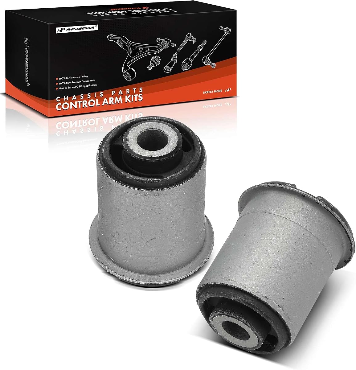 Buje del brazo de control inferior delantero trasero | Compatible con Ram 1500 2011-2018, 1500 Classic 2019 y Dodge Ram 1500 2006-2010, paquete de 2