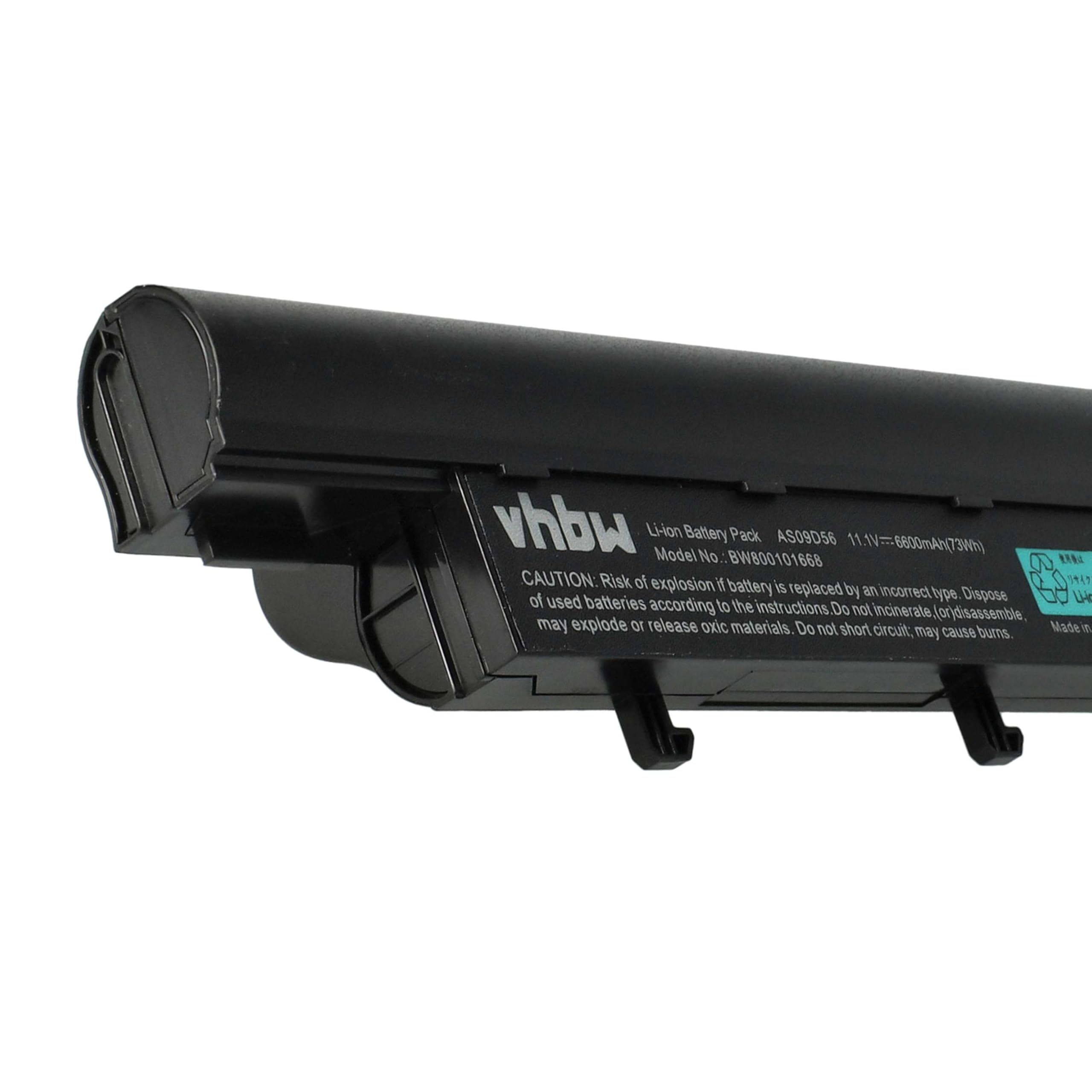 vhbw Akumulator zamienny do Acer AS09D36, AS09D41, AS09D51, AS09D56, AS09D70, AS09D71 do notebooka (6600 mAh, 11,1 V, litowo-jonowy)