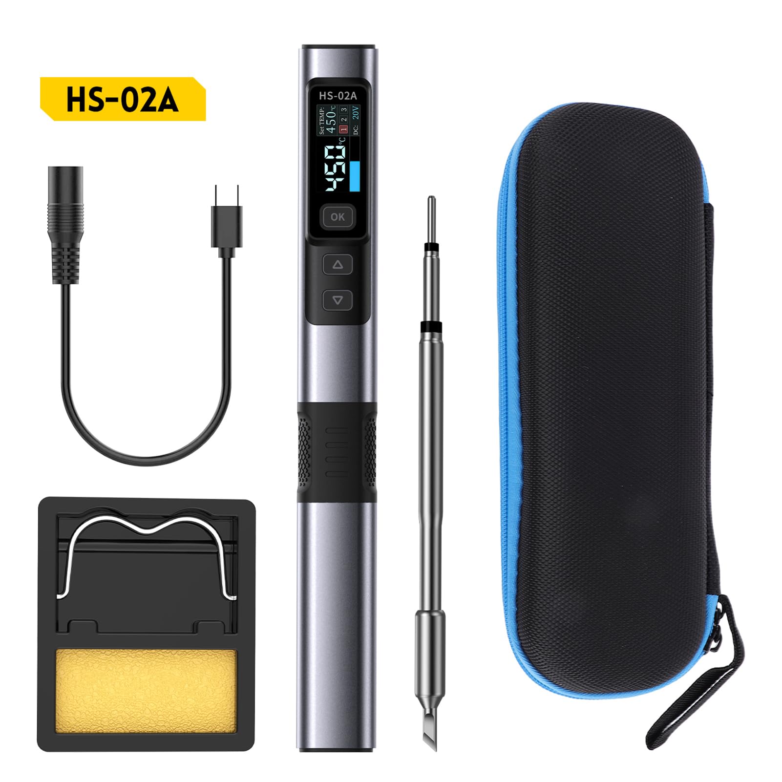 Kit Fer à Souder Intelligent 100W, Station Filaire avec Écran