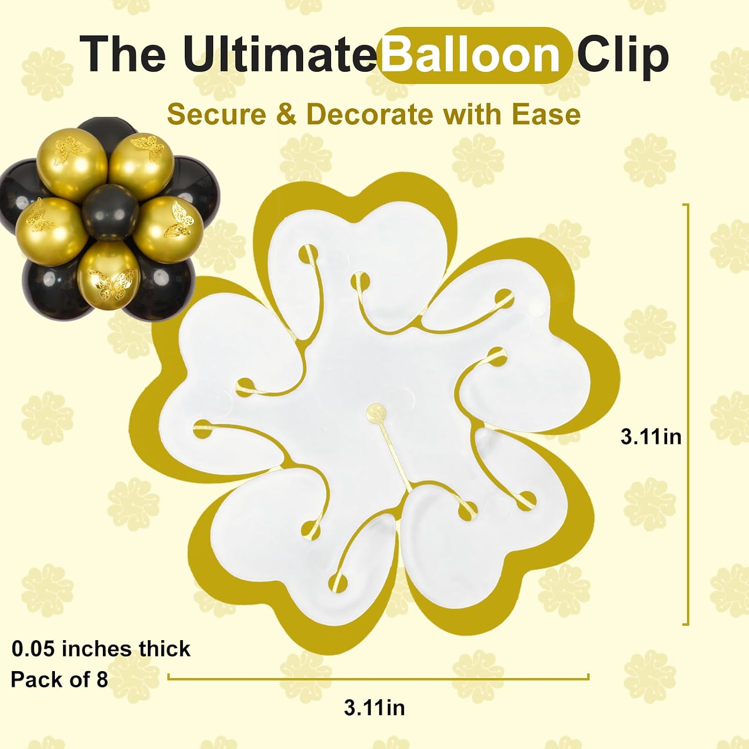 8Pcs Balloon Flower Clips Double Layer Connector Garland Decor image 2